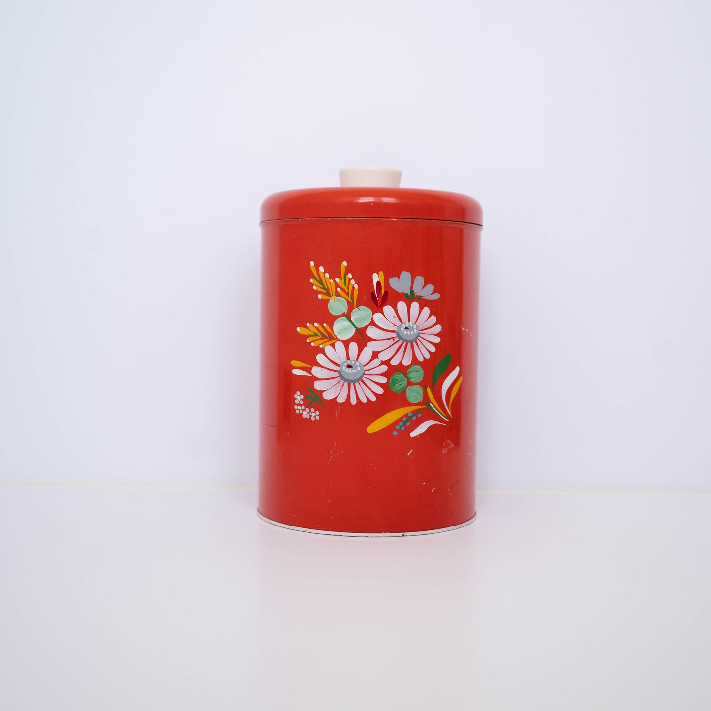 Vintage Orange Storage Canister