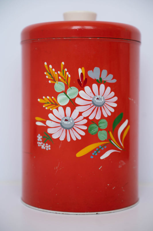 Vintage Orange Storage Canister